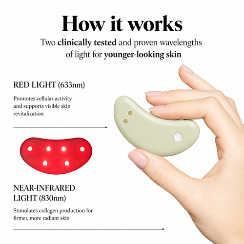 Elowyn® 2-in-1 Red Light EMS Under Eye Patches + Under Eye Cream