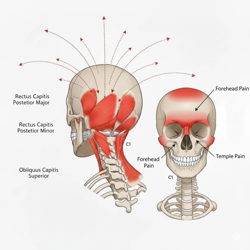 2. Targets The Four Suboccipital Muscles Causing Your Migraines